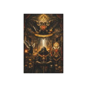 33rd degree scottish rite masonic metal sign | square compass lodge decor