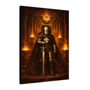 32nd degree scottish rite masonic canvas wall art | knight templar decor