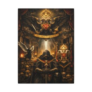 33rd degree scottish rite canvas wall art | knight templar decor | lodge decor | freemason gift