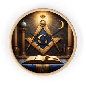 masonic lodge wall clock | square and compass study design