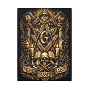 entered passed raised masonic canvas wall art | knight templar decor