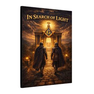 in search of light canvas wall art | freemason wall art | knight templar decor | square & compass lodge decor | freemason gift