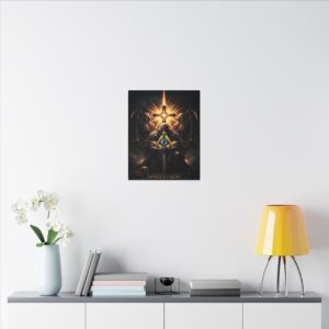 memento mori masonic canvas wall art | freemason wall art | knight templar decor | square & compass lodge decor | freemason gift