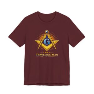 masonic compass and square i am a traveling man tee | freemason symbol t shirt