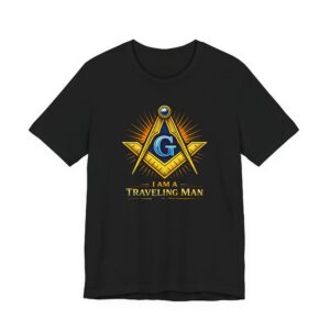 masonic compass and square i am a traveling man tee | freemason symbol t shirt