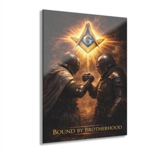 bound by brotherhood masonic acrylic print | masonic wall art