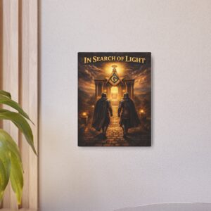 in search of light masonic metal sign | square compass lodge decor
