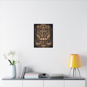 entered passed raised masonic canvas wall art | knight templar decor
