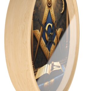 masonic lodge wall clock | square and compass study design