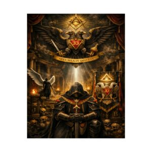 33rd degree scottish rite poster wall art | freemason wall art | square and compass decor | masonic lodge office sign | freemason gift