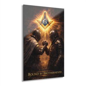 bound by brotherhood masonic acrylic print | masonic wall art