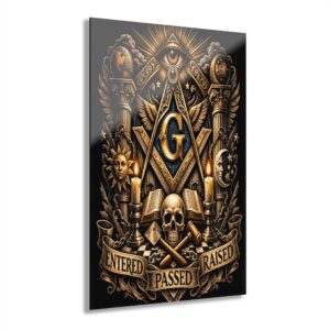 entered, passed, raised masonic acrylic print | masonic wall art