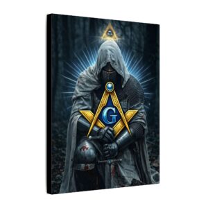 kneeling knight masonic wall art | freemason wall art | knight templar decor | square & compass lodge decor | freemason gift
