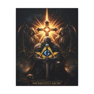 memento mori masonic canvas wall art | freemason wall art | knight templar decor | square & compass lodge decor | freemason gift